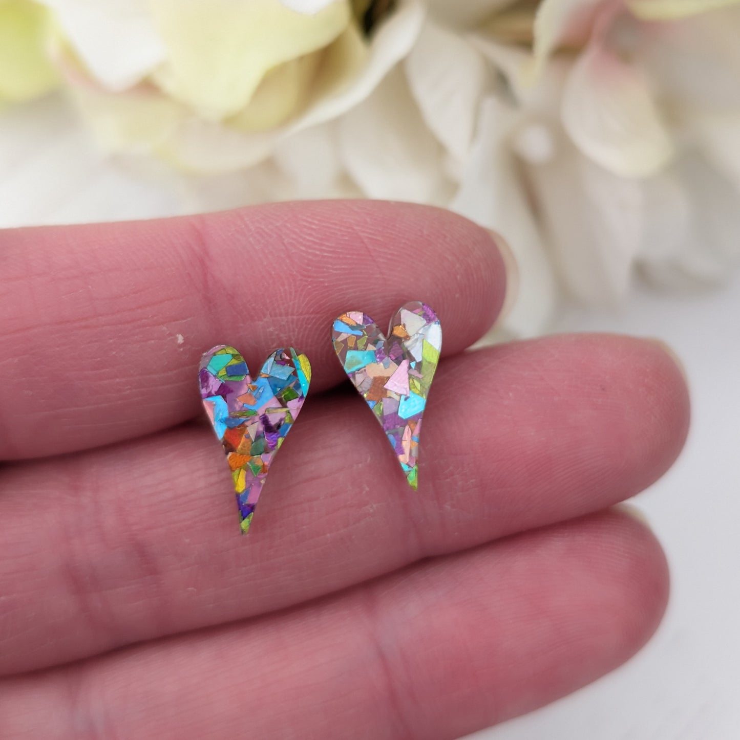 Long Heart Studs