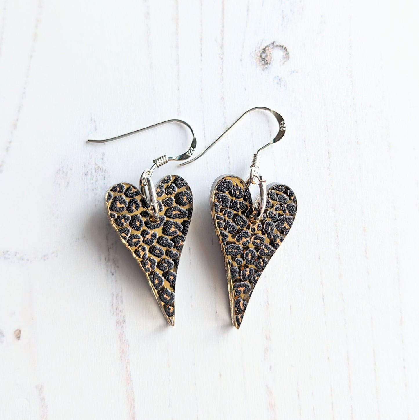 Long Heart Drop earrings