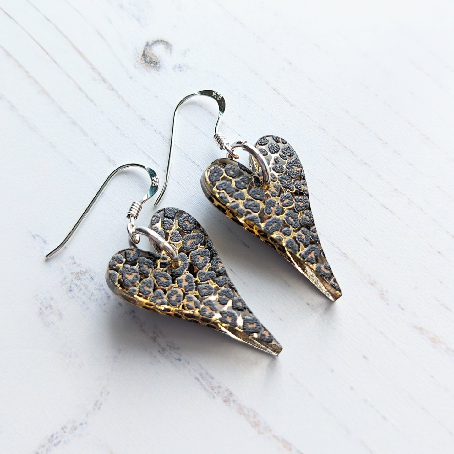 Long Heart Drop earrings