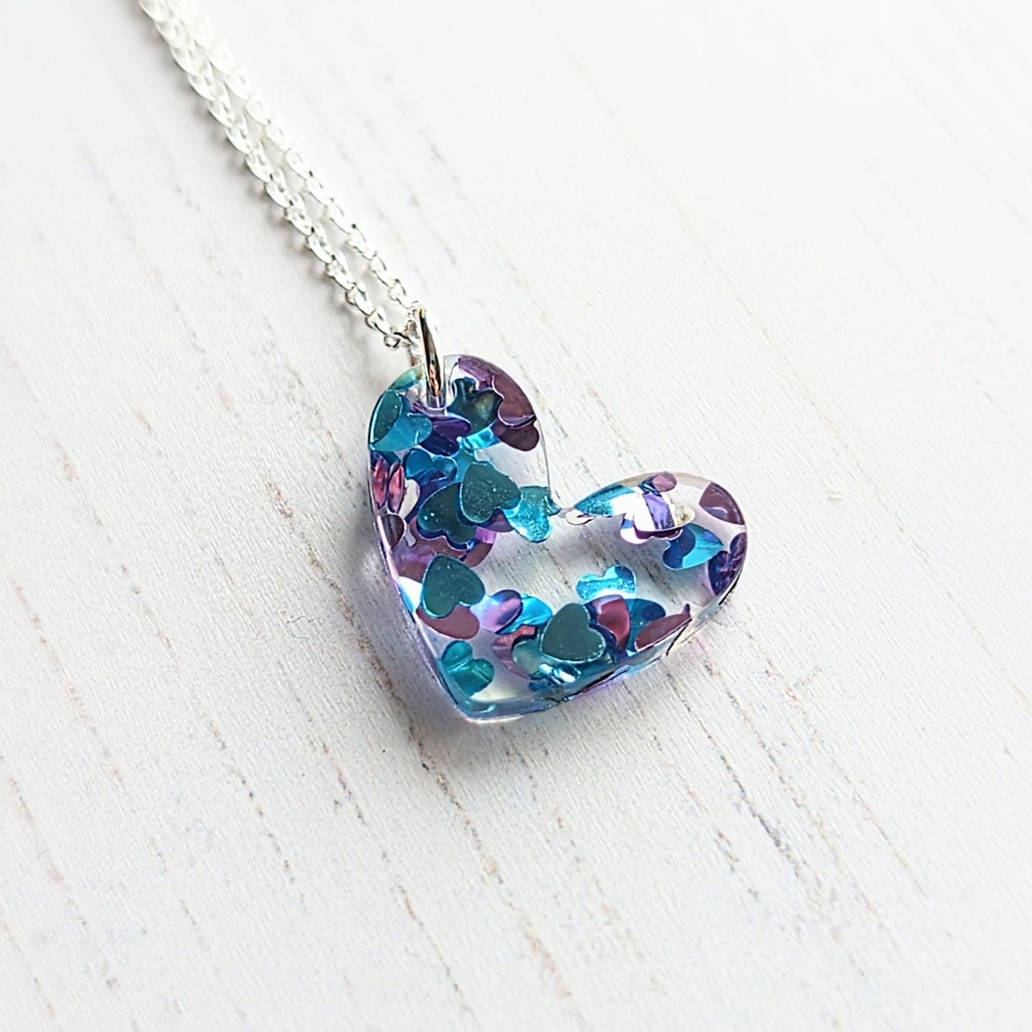 Puffy Heart Confetti Pendant