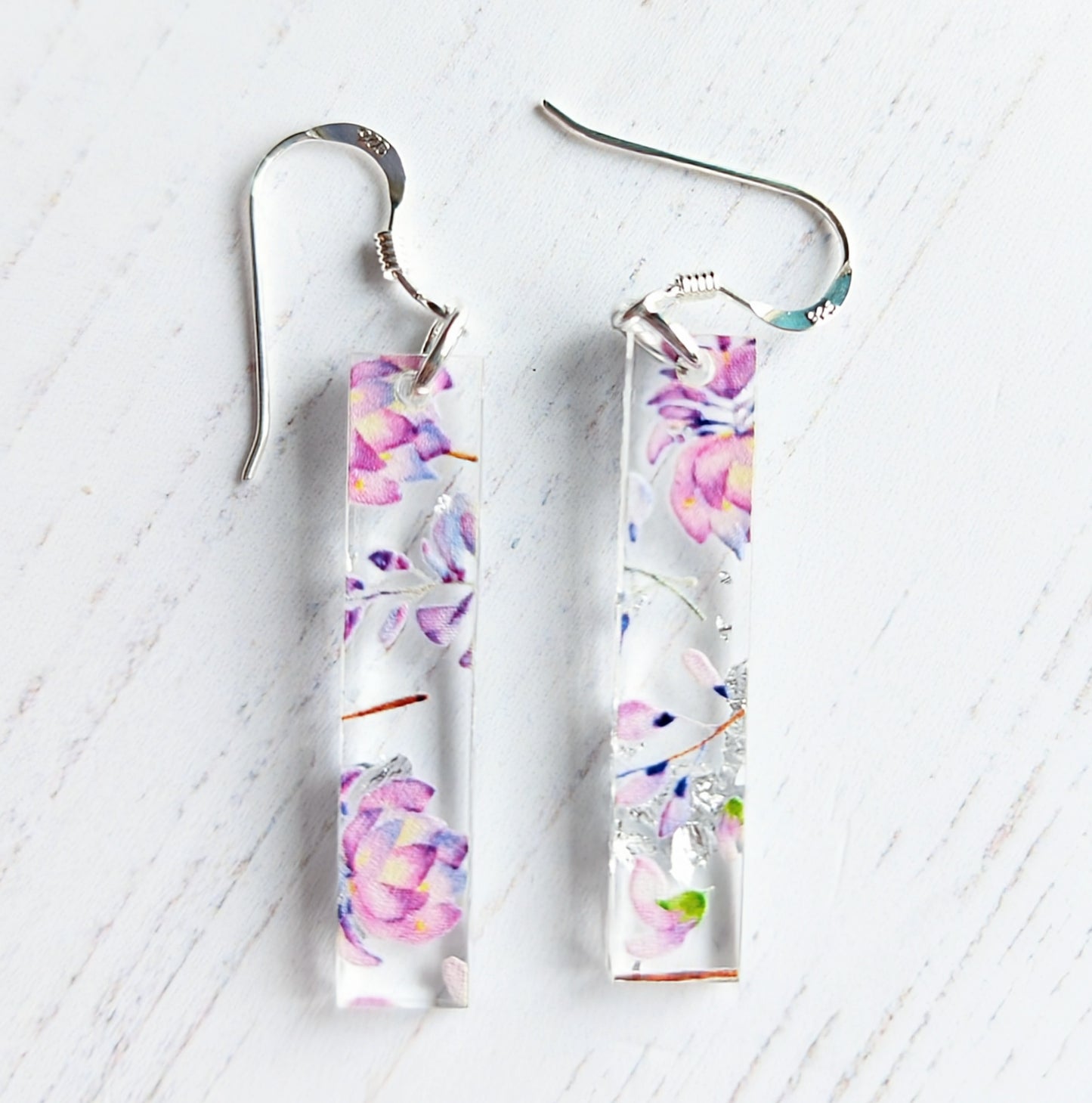 Ingot Drop Earrings Wisteria