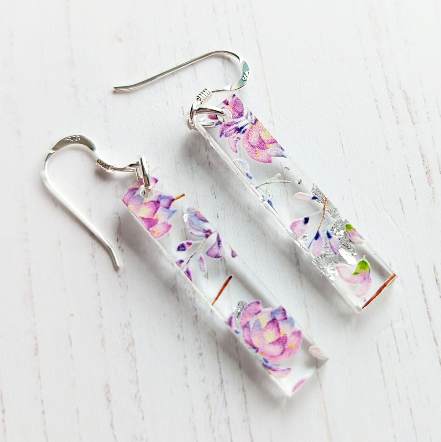 Ingot Drop Earrings Wisteria