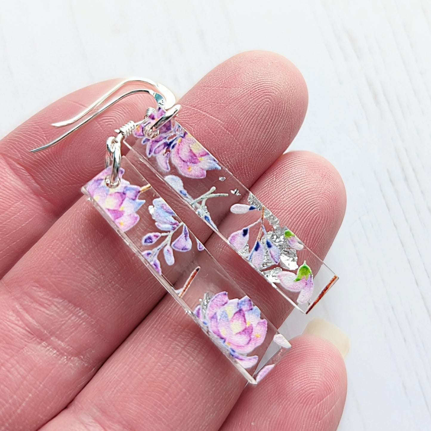 Ingot Drop Earrings Wisteria