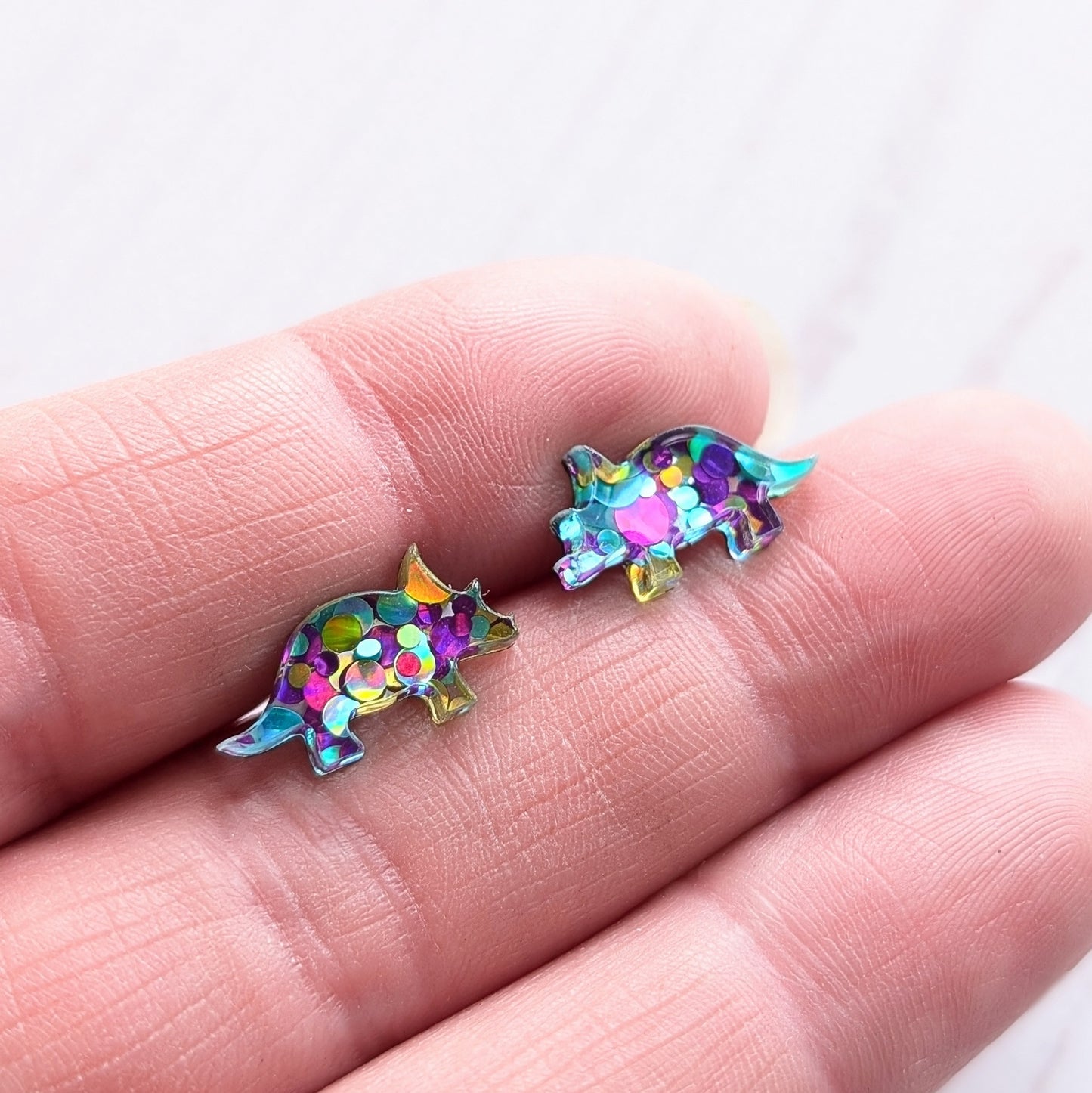 Triceratops Studs