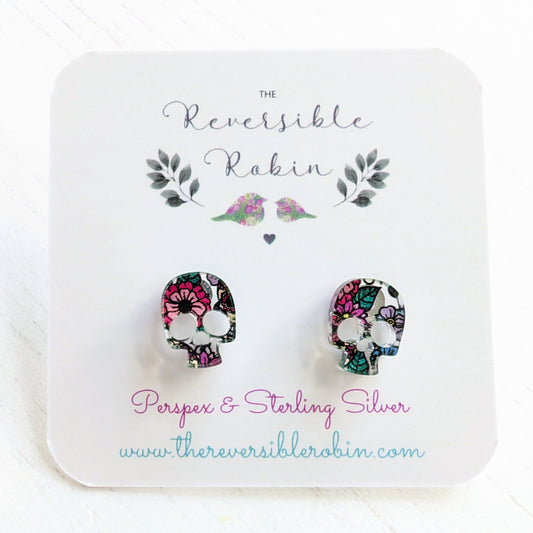 Day of the Dead Skull Studs