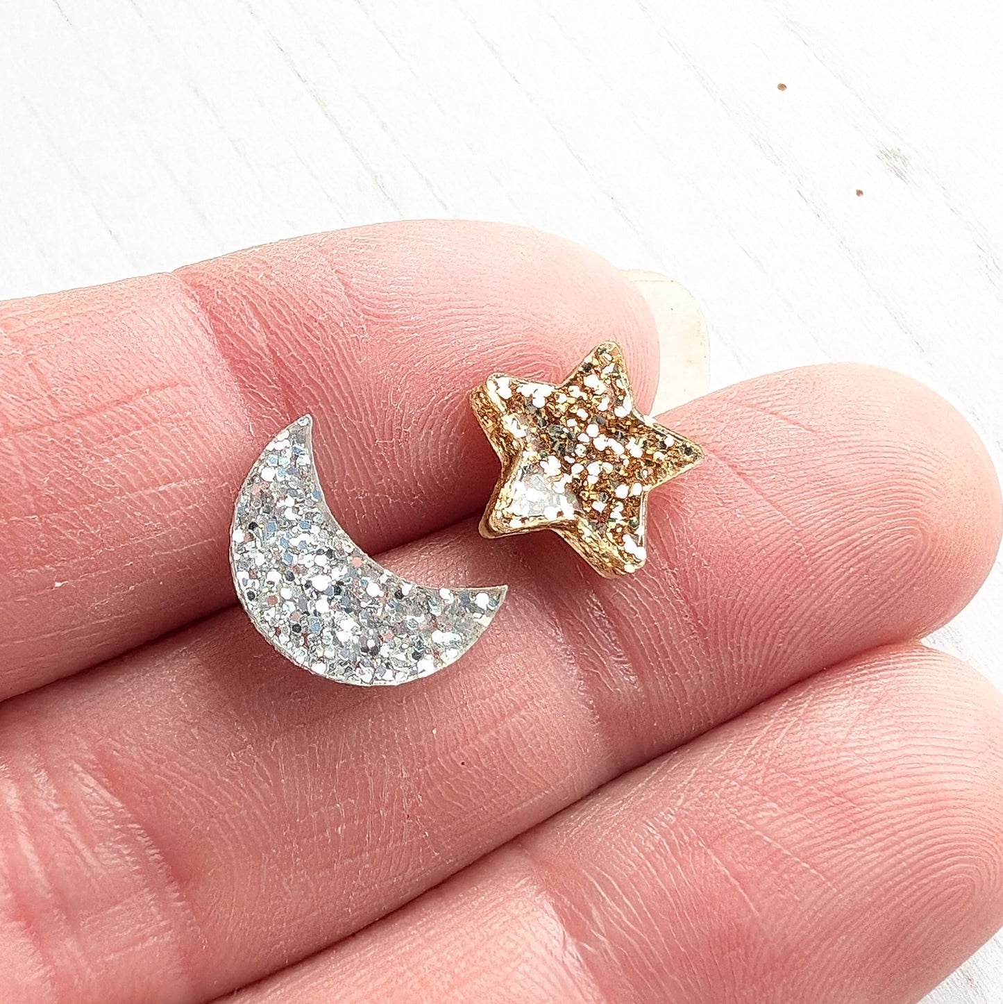 Moon & Star Studs