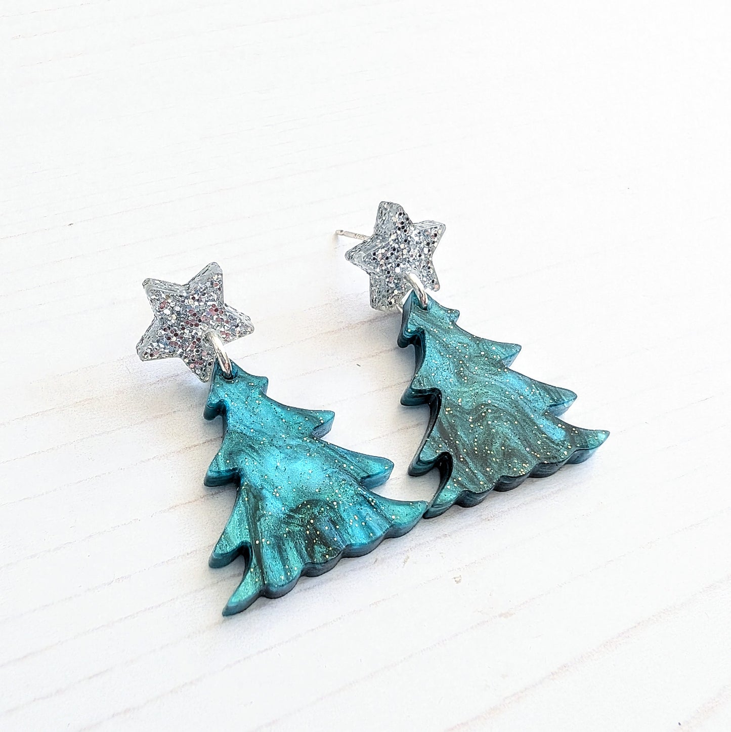 Christmas Tree drop earrings