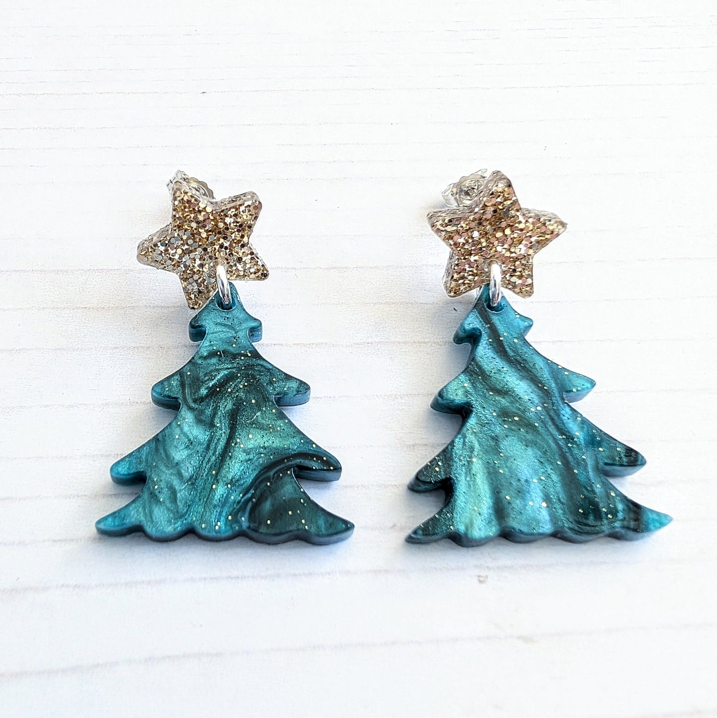 Christmas Tree drop earrings