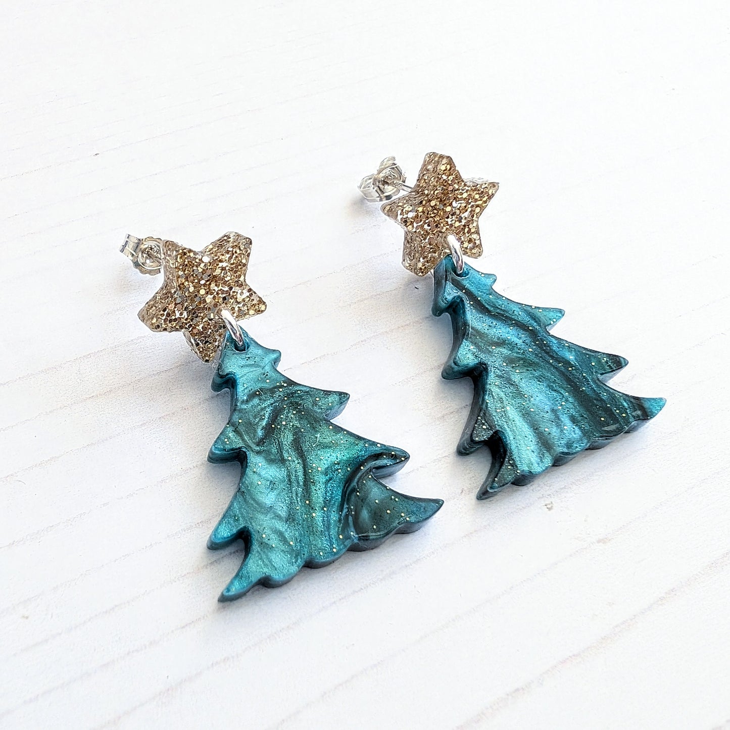 Christmas Tree drop earrings