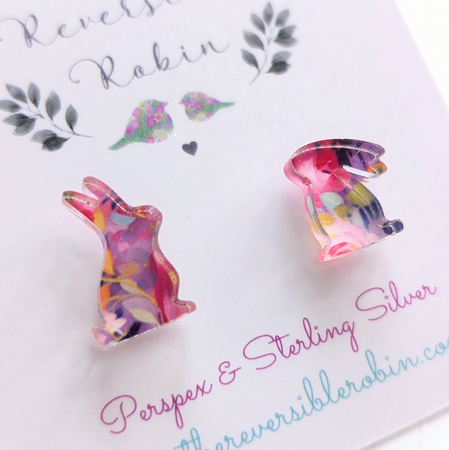 One of a kind Bunny studs