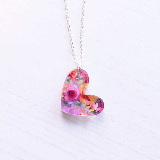 One of a kind Puffy heart pendant