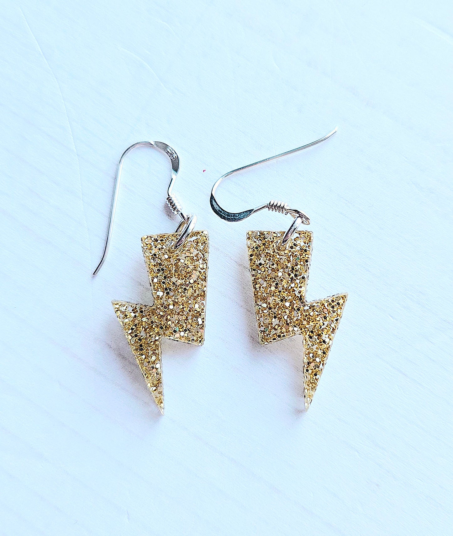 Lightning bolt drop earrings