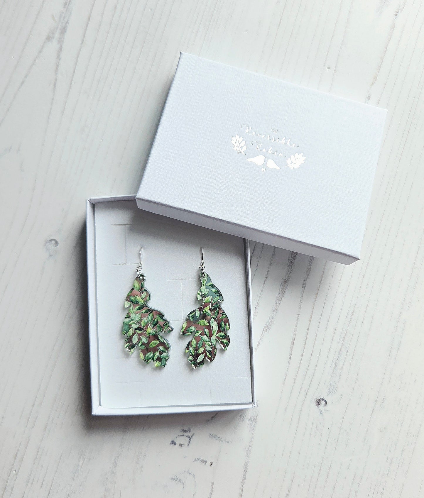 Large Oak leaf earrings