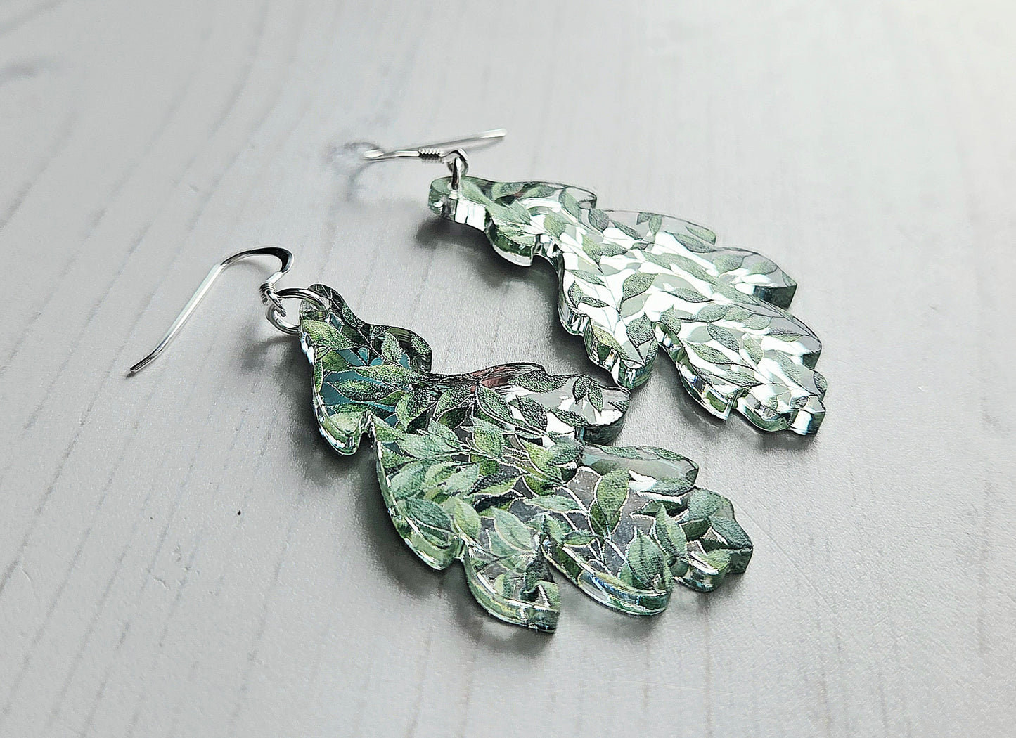 Large Oak leaf earrings