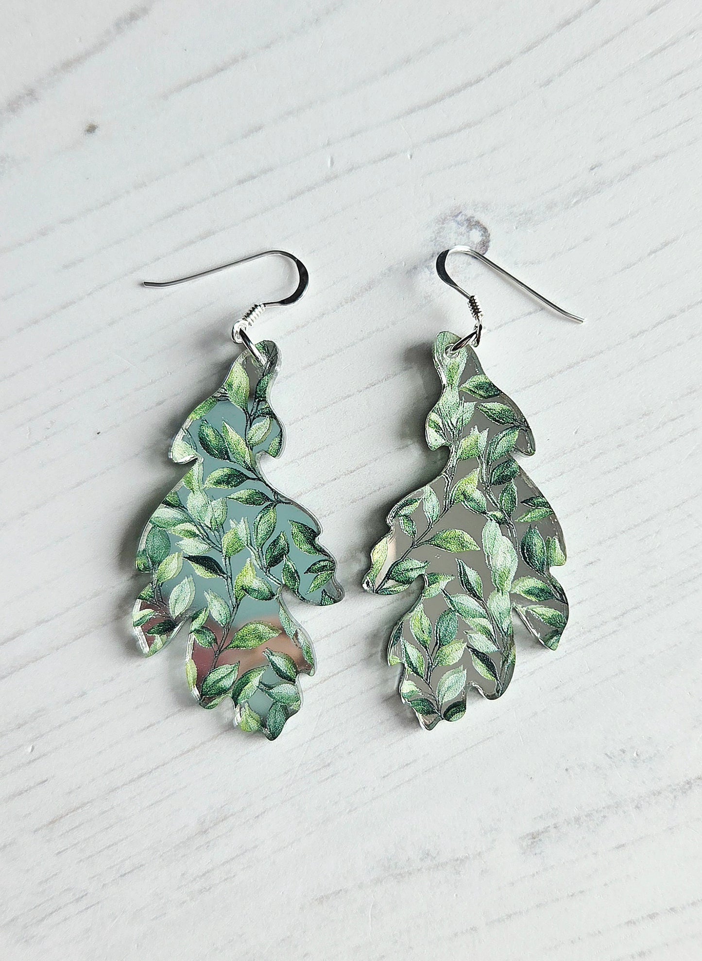 Large Oak leaf earrings