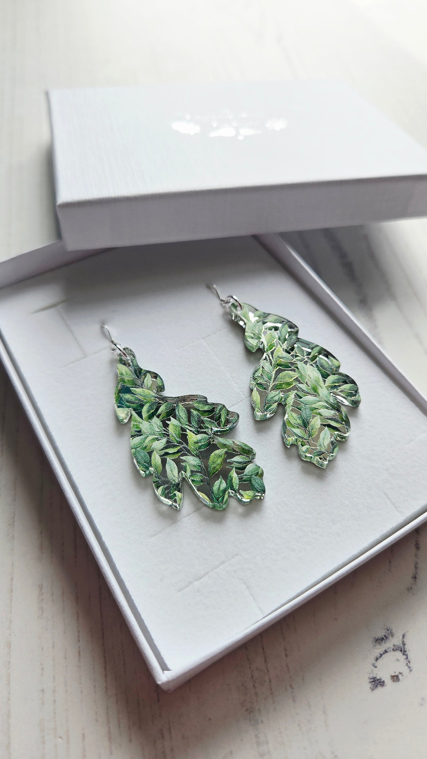 Large Oak leaf earrings