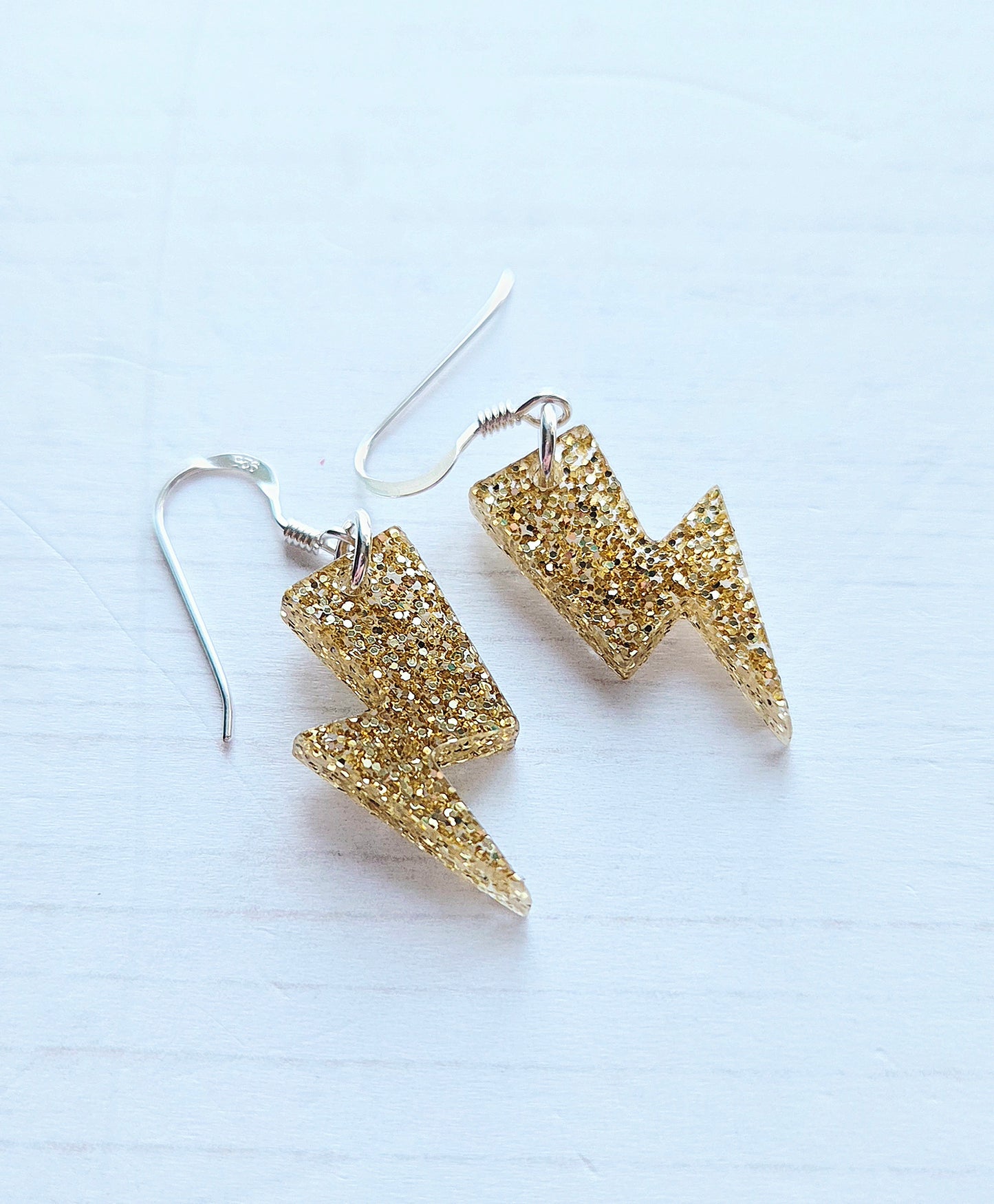 Lightning bolt drop earrings