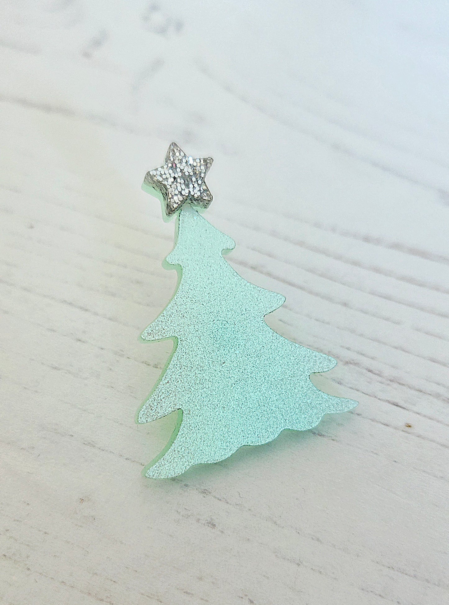 Christmas Tree Pin Brooch, Winter Frost