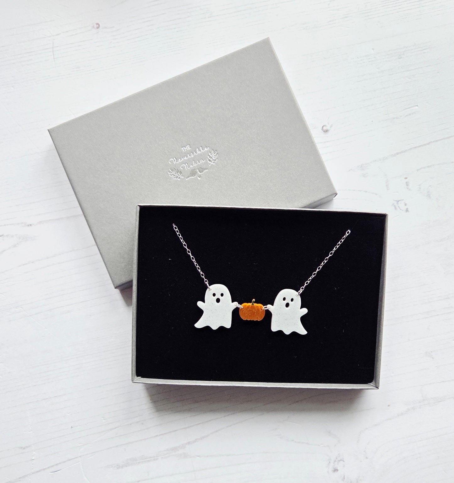 Ghost & Pumpkin Statement Necklace