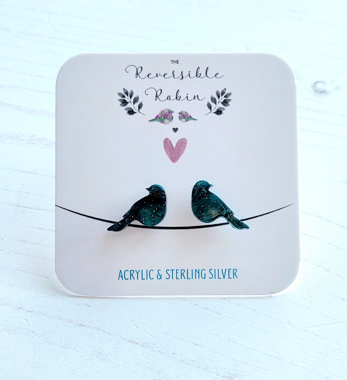 Bird studs, Green Galaxy